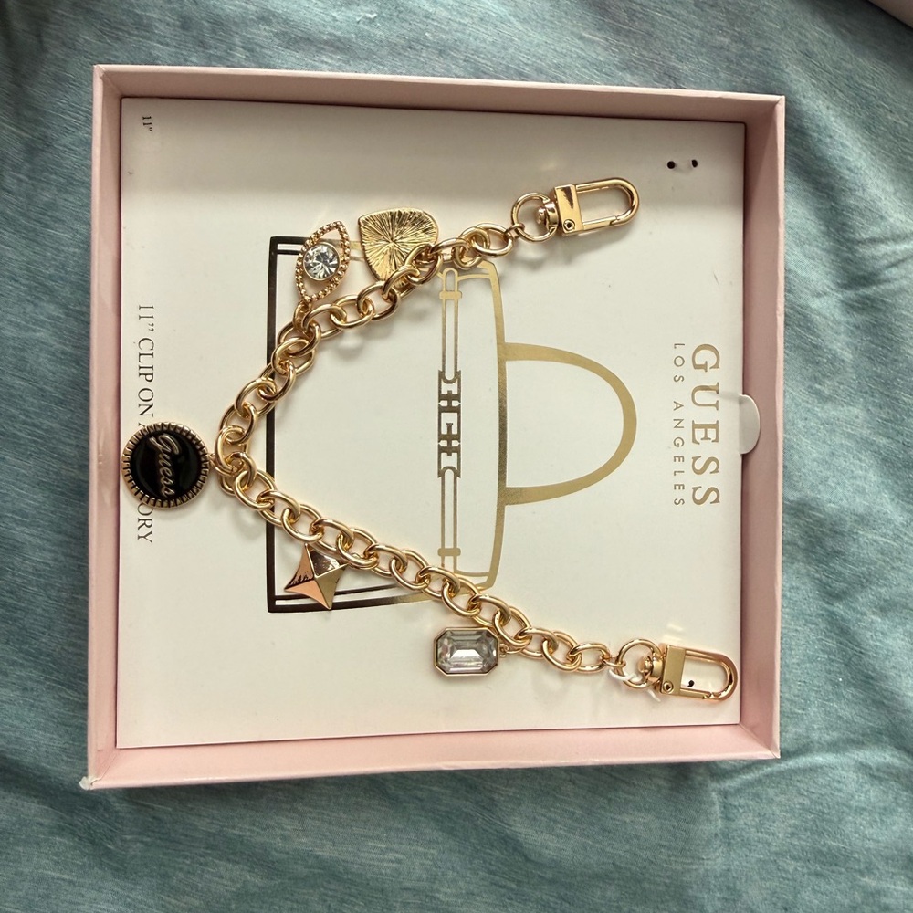 Guess Los Angeles Gold-Tone Clip-On Purse Charm